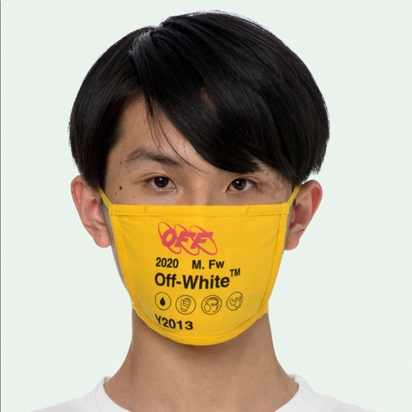 NWT Virgil Abloh Off White YELLOW INDUSTRIAL MASK - Picture 5 of 11